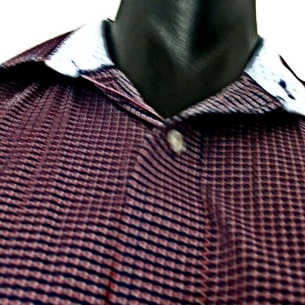 Ziggurat Mens Button Front Long Sleeve Dress Shirt